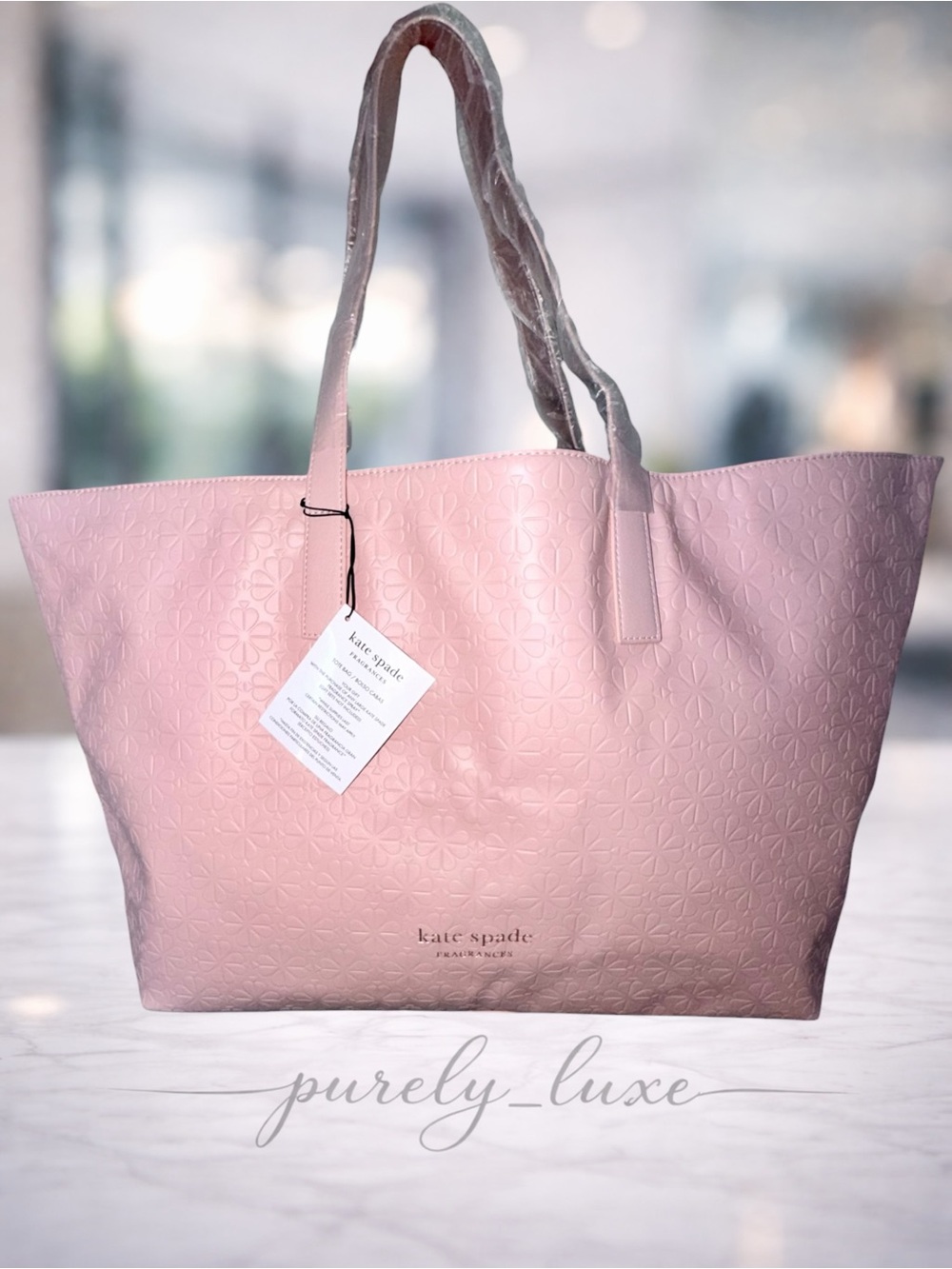 NEW Kate Spade fragrances Pink XL weekender Tote Bag